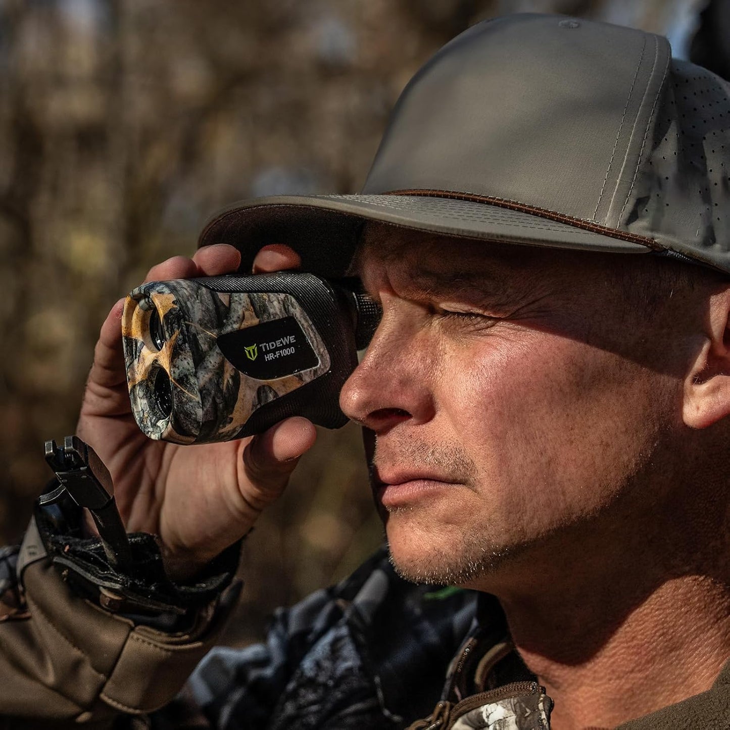 Hunting Rangefinder with Rechargeable Battery, 700/1000Y Camo Laser Range Finder 6X Magnification, Distance/Angle/Speed/Scan Multi Functional Water-Resistant Rangefinder with Case