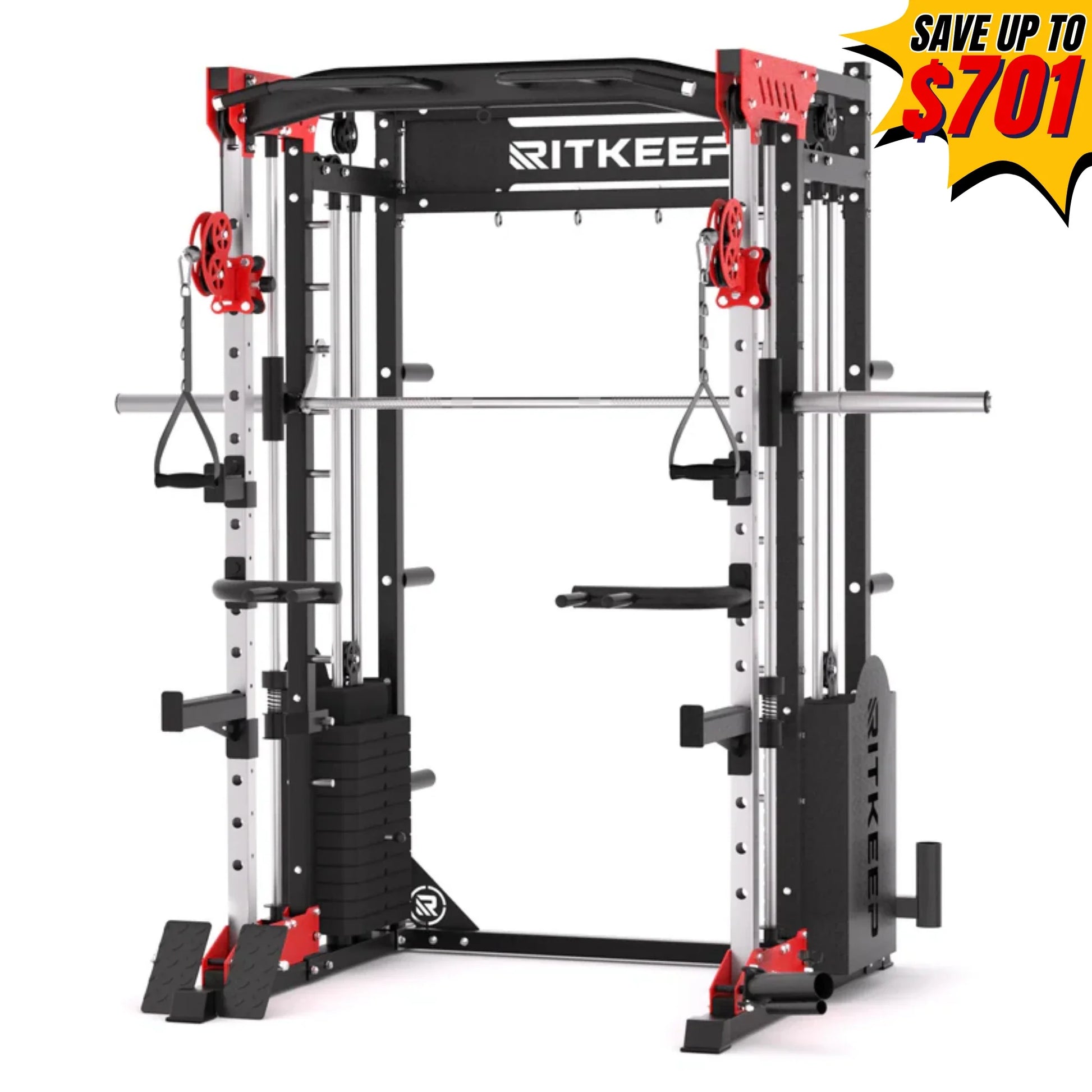 PMAX 5600 Home Gym Smith Machine - Integrated Weight System